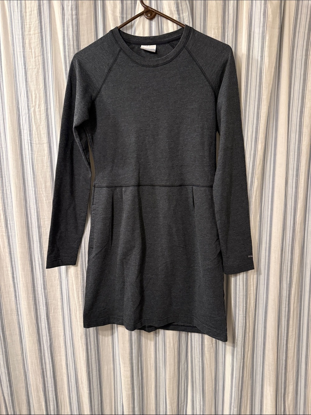 Columbia Dark Charcoal Long Sleeve Knit Dress